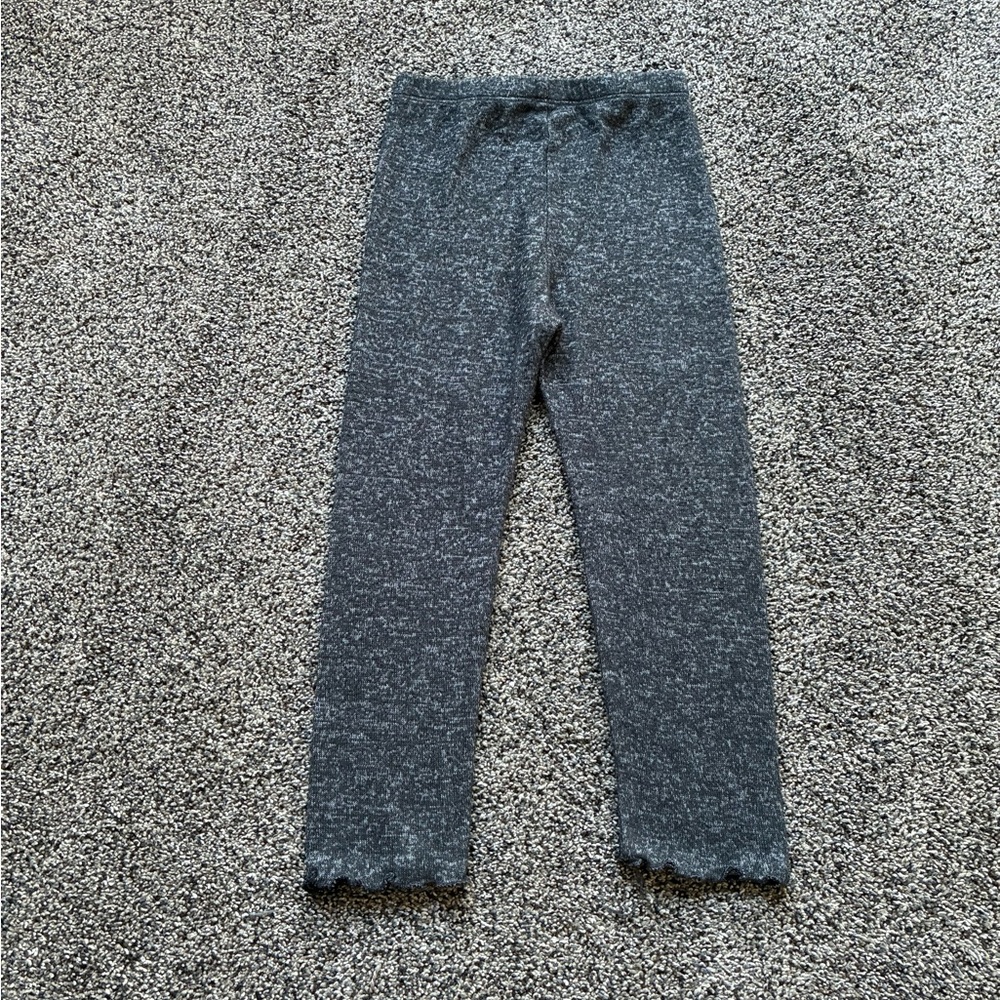 FINAL SALE 3/31/26 Okie Dokie Toddler Girl Gray Marl Ruffle Hem Leggings,Size 3T - Picture 6 of 7